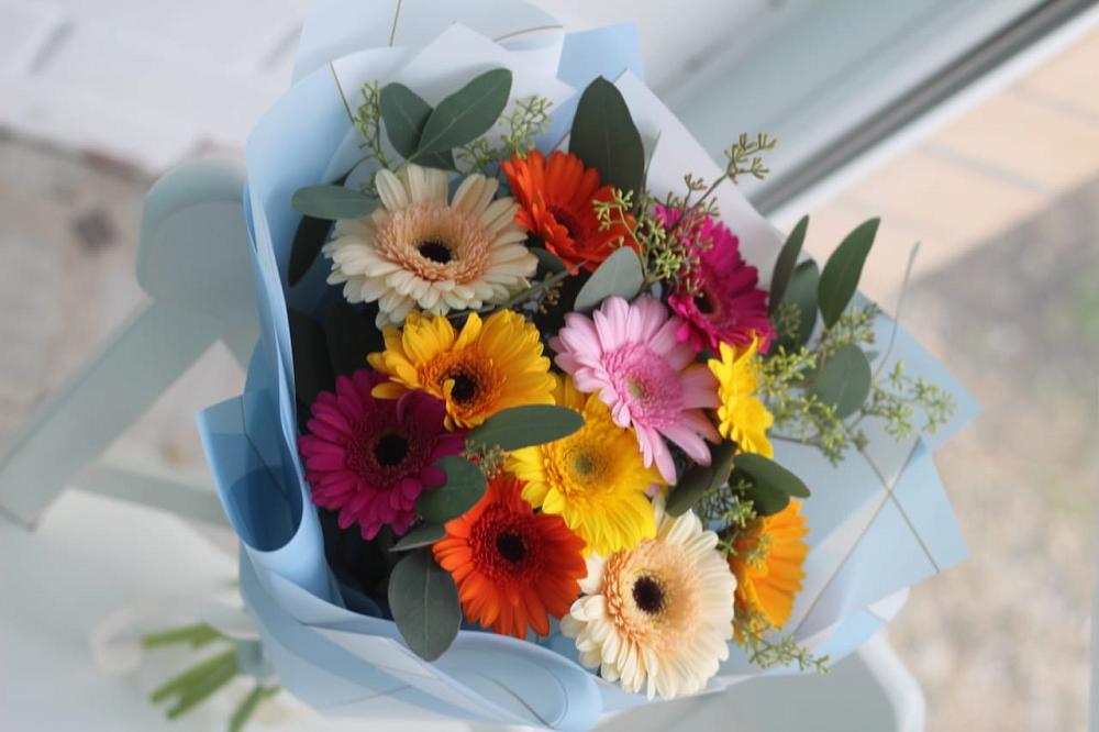 Букет цветов из: Герберы в Захарьино