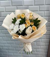 Букет цветов из:  Розы и Хризантемы в Захарьино