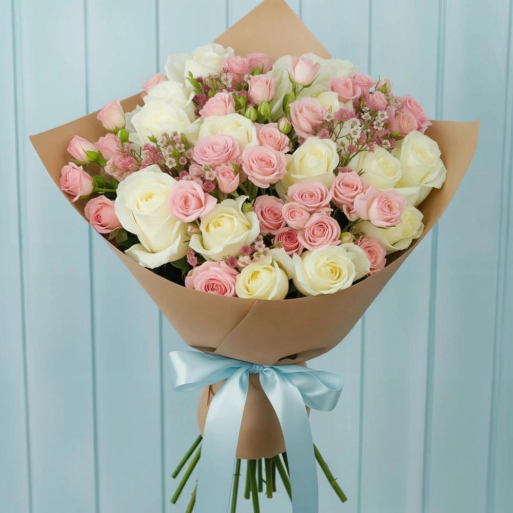 Букет цветов из: Розы в Захарьино