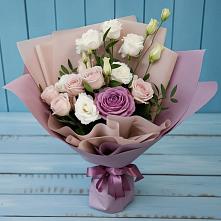 Букет цветов из:  Розы и Лизиантусы в Захарьино