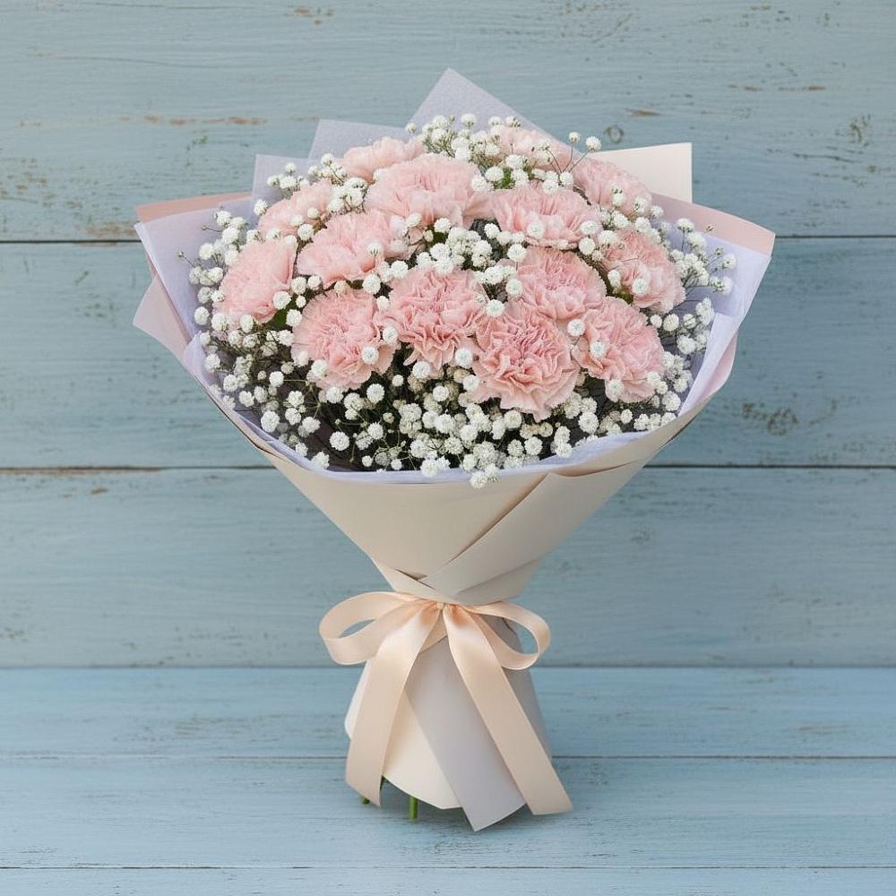 Букет цветов из: Гвоздики в Захарьино