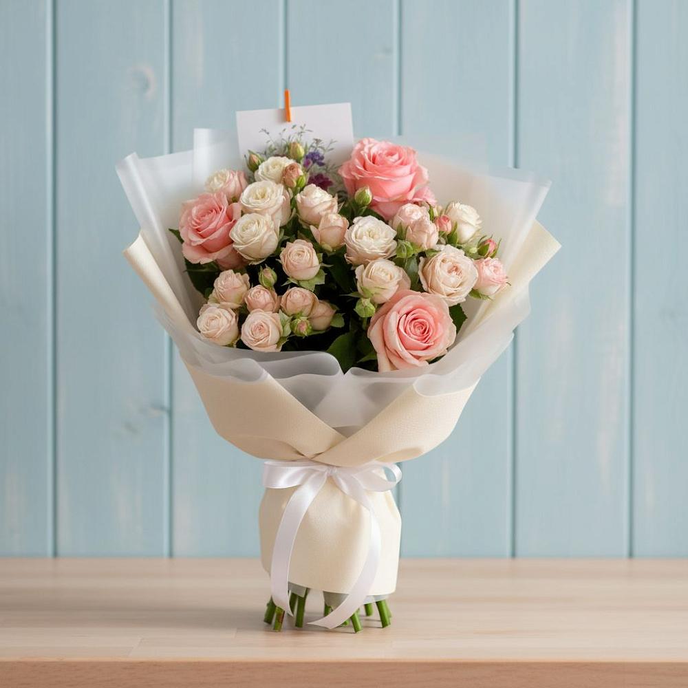 Букет цветов из: Розы в Захарьино