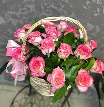 Цветочная композиция из Розы в корзине #REPLACE_PRED# Захарьино