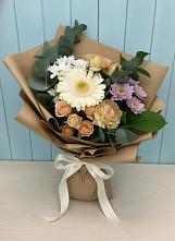 Букет цветов из:  Герберы и Хризантемы в Захарьино