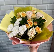 Букет цветов из:  Розы и Хризантемы #REPLACE_PRED# Захарьино