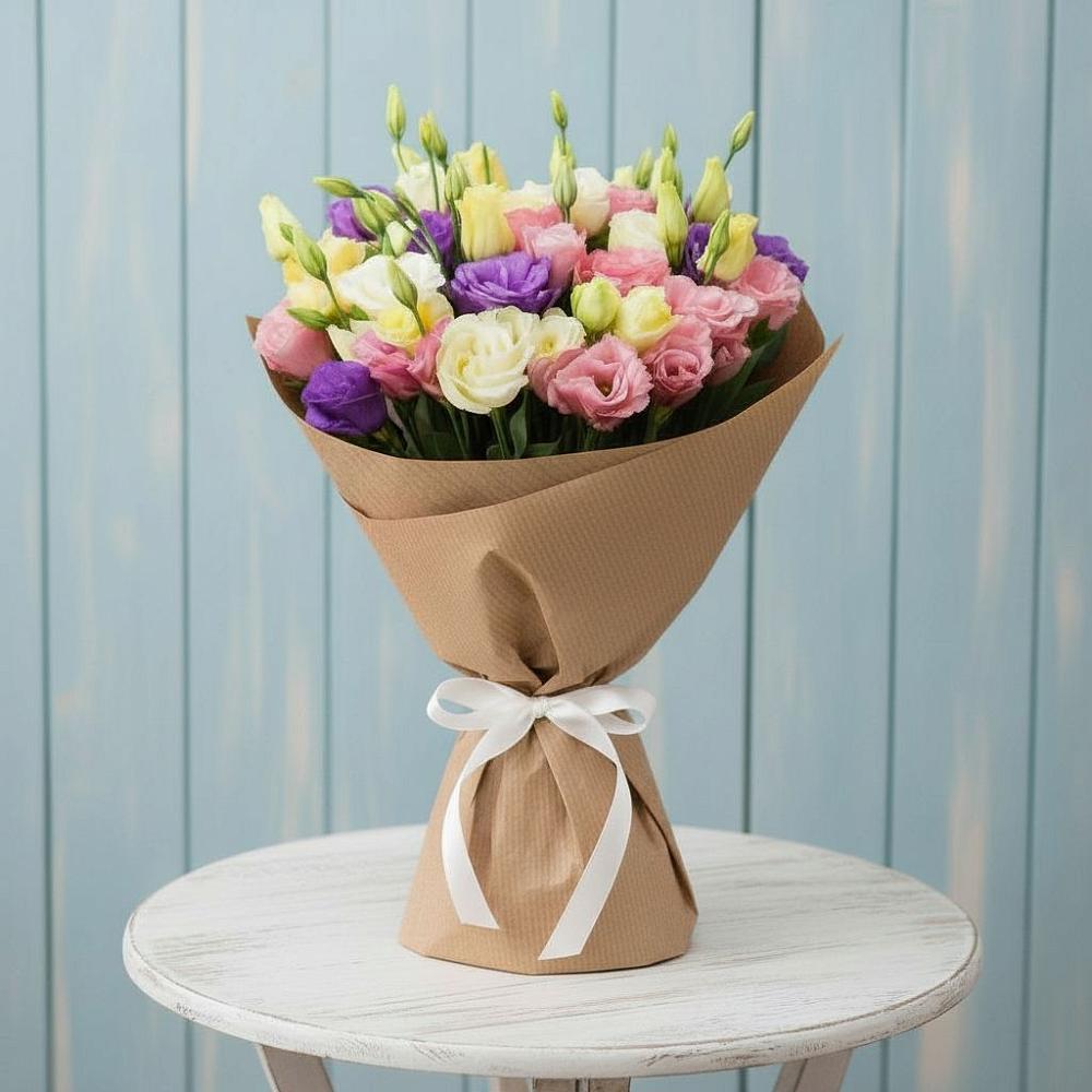 Букет цветов из: Лизиантусы в Захарьино