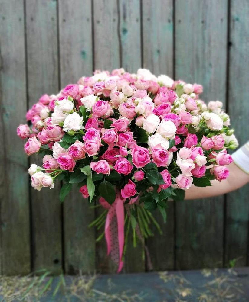 Букет Розовые кустовые розы Натали и Лав Лидия в Захарьино