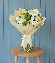 Букет цветов из:  Хризантемы и Розы в Захарьино