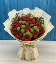 Букет цветов из:  Розы и Хризантемы в Захарьино