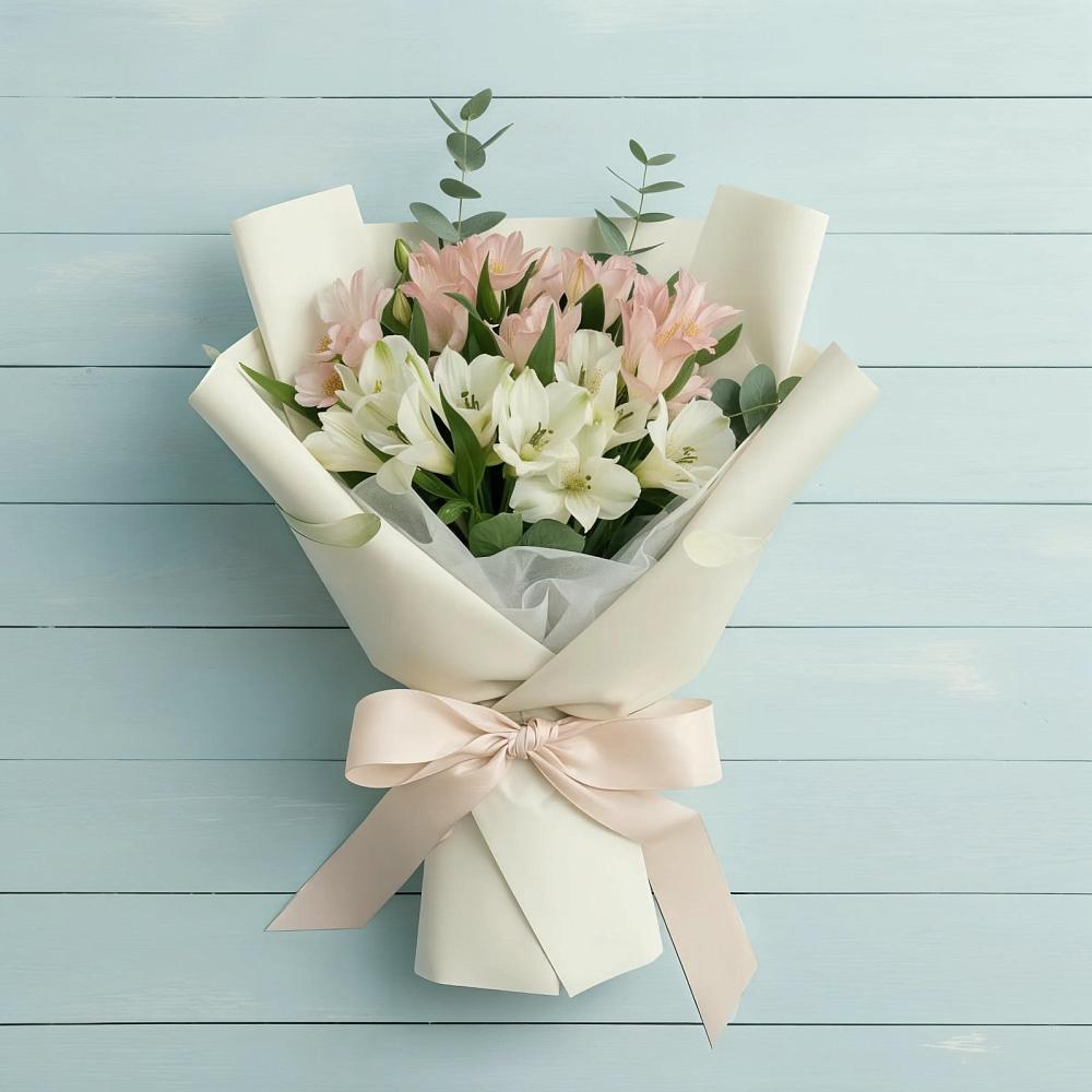 Букет цветов из: Альстромерии в Захарьино