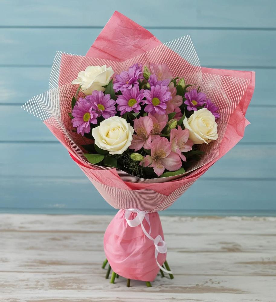 Букет цветов из: Герберы в Захарьино