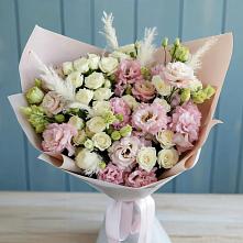 Букет цветов из:  Альстромерии и Розы в Захарьино