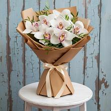 Букет цветов из:  Орхидеи и Розы в Захарьино