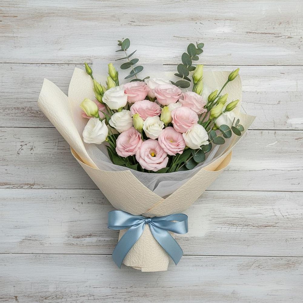 Букет цветов из: Лизиантусы в Захарьино